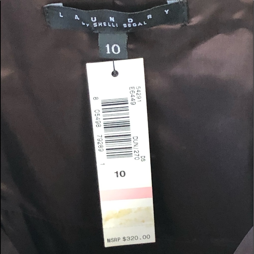 Brown silk dress NWT Saks Fifth Ave - Picture 9 of 9